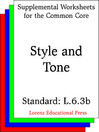 Cover image for CCSS L.6.3b Style and Tone